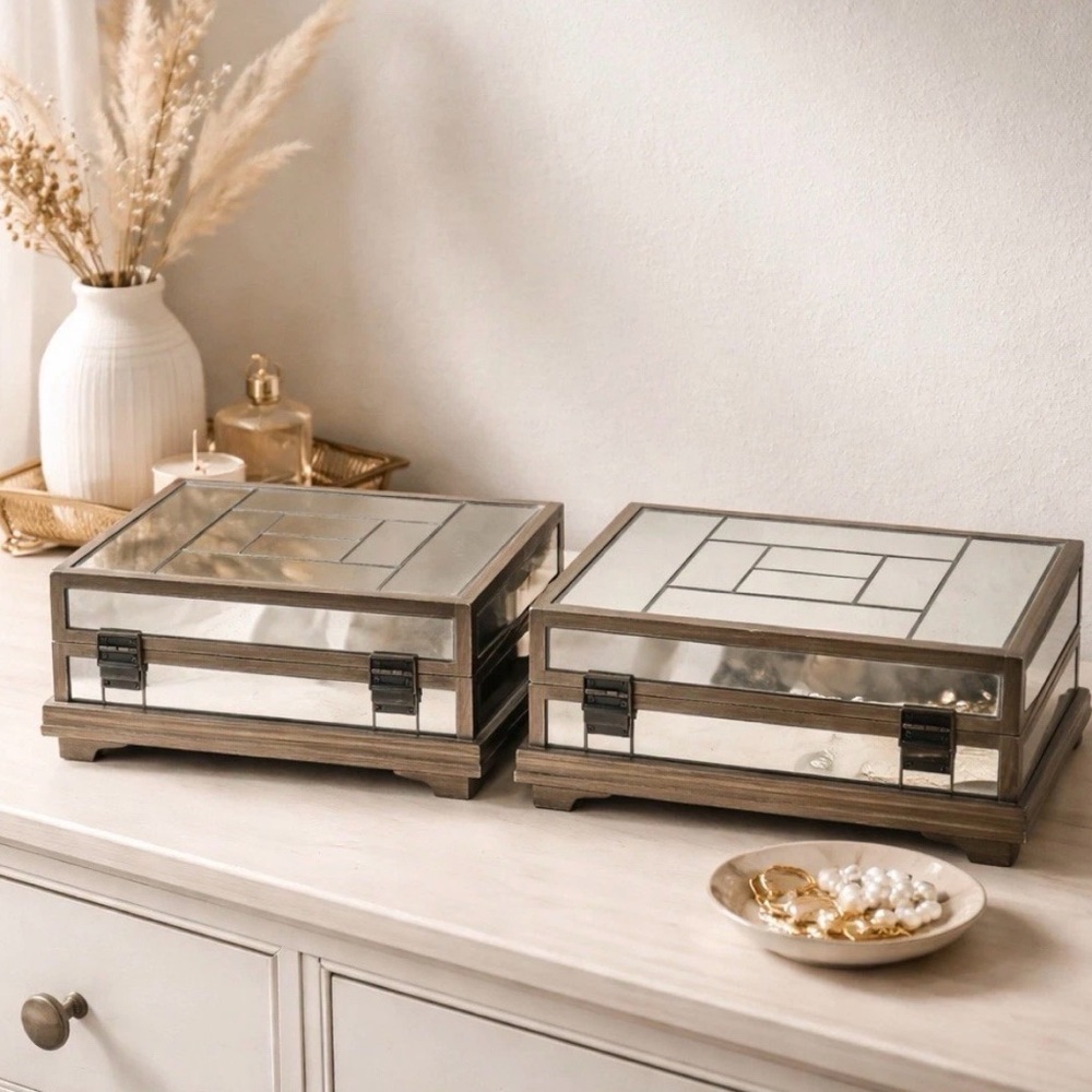 Uttermost Jewelry box mirrored Decorative Panel - Picture 2 of 12